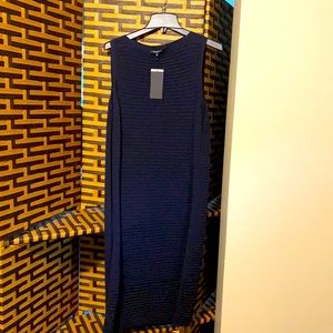 Never been worn sleeveless Lafayette148 dark navy dress.